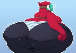1girls ass bbw belly breasts fat female female_focus female_only hips hood hoodie hyper hyper_ass large_ass large_breasts looking_back mario_(series) mask nintendo obese obese_female overweight overweight_female panties rule_63 shweetmagnet shy_gal shy_guy_mask stomach striped_panties sweat sweatdrop sweating sweaty sweaty_butt teal_hair thick_thighs thighs underwear weight_gain wide_hips