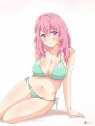 1girls arm_behind_back arm_support bare_arms bare_belly bare_chest bare_hands bare_hips bare_knees bare_legs bare_midriff bare_navel bare_shoulders bare_skin bare_thighs bare_torso belly belly_button bikini bikini_bottom bikini_only bikini_top blush blush_lines blushing_at_viewer blushing_female breasts busty cleavage collarbone covered_areola covered_areolae covered_crotch covered_nipples covered_pussy covered_vagina curvy curvy_body curvy_female curvy_figure curvy_hips dot_nose embarrassed embarrassed_female exposed exposed_arms exposed_belly exposed_legs exposed_midriff exposed_shoulders exposed_thighs exposed_torso eyebrows_visible_through_hair female female_focus female_only fingers green_bikini green_bikini_bottom green_bikini_top green_string_bikini green_swimsuit green_swimwear groin hair_between_eyes hairpin half_naked hand_behind_back hand_on_floor hand_on_ground high_resolution high_school_student highres hourglass_figure knees knees_together kotobuki_minami large_breasts legs legs_together light-skinned_female light_skin long_hair looking_at_viewer naked naked_female naked_woman navel nude nude_female oshi_no_ko pink_eyebrows pink_eyes pink_eyes_female pink_hair pink_hair_female pink_pupils satya school_girl shoulders side-tie_bikini simple_background sitting slender_body slender_waist slim_girl slim_waist solo string_bikini swimsuit swimwear teen_girl teenage_girl teenager thick_thighs thighs thin_waist upper_body v-line white_background wide_hips