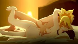 black_hair blonde_hair boruto:_two_blue_vortex choker closed_eyes completely_nude completely_nude_female completely_nude_male eyes_closed glasses hand_on_breast holding_breast kissing medium_breasts naruto naruto_(series) on_bed optimystic passionate_kiss passionate_sex sarada_uchiha scar scar_across_eye short_hair teenage_boy teenage_girl teenager teenager_on_teenager uzumaki_boruto young