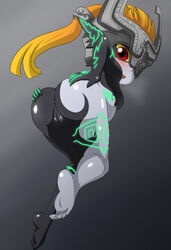 abutomato anus ass blush feet female hands_on_ass imp_midna looking_at_viewer looking_back midna open_mouth pussy shiny_skin solo the_legend_of_zelda twilight_princess uncensored