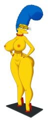 1girls 20th_century_fox 20th_century_studios alpha_channel blue_hair breasts eyelashes female female_only for_sticker_use fucktoontv hands_on_hips high_heels hourglass_figure human long_eyelashes marge_simpson milf necklace nipples no_background nude nude_female png pussy red_high_heels red_nails solo solo_female sticker_template the_simpsons transparent_background transparent_png voluptuous yellow_skin
