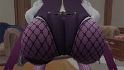 3d animated ass ass_focus ass_shake female fishnet_pantyhose from_behind genshin_impact habit huge_ass jiggle kishi leaning leaning_forward leotard nun pantyhose rosaria_(genshin_impact) solo tagme twerking video video