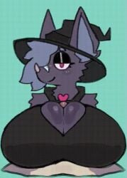 1boy 1girls animated anthro bat female furry itsknotmilk knotmilk male paizuri pov titjob witch witch_costume witch_hat