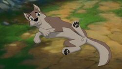 2016 aleu animal_genitalia ass balto_(film) canine female feral fur looking_at_viewer mammal open_mouth pussy smile solo spread_legs spreading teeth the_giant_hamster wolf