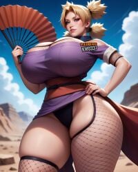 1girls ai_generated alternate_breast_size ass big_ass big_breasts blonde_hair breasts curvaceous curvy_body curvy_female curvy_figure female_focus female_only highres huge_ass huge_breasts kw0337 large_ass large_breasts milf naruto naruto_(series) naruto_shippuden seductive_look stable_diffusion temari thick_thighs