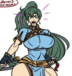 1girls alternate_breast_size angry animated big_breasts brainwashing breasts empty_eyes female female_only femsub fire_emblem fire_emblem:_the_blazing_blade huge_breasts large_breasts lyn_(fire_emblem) mid-transformation midriff mind_control navel nintendo nipples petrification sarashi solo thick_lips thick_thighs transformation wide_hips zarvex3