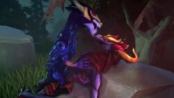 animated aurelion_sol cum cum_in_pussy cum_inside dragon dragon_shyvana female feral feral_on_feral ictonica league_of_legends male no_sound shyvana tagme vaginal_penetration video video_games