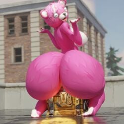 3d 3d_(artwork) anthro back_view big_ass big_butt butt_focus chest ctgiantess cuddle_team_leader female female_only fortnite fortnite:_battle_royale fur furry furry_female furry_only hi_res hips hips_wider_than_shoulders huge_ass huge_butt hyper hyper_ass hyper_butt looking_at_viewer looking_back mask masked_female nude_anthro nude_female pink_body pink_fur sitting sitting_on_object soles thick thick_legs thick_thighs wide_hips