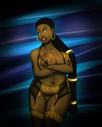 big_breasts black_female breasts dark-skinned_female dark_skin female mz._thickness solo tagme