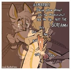 anthro bed big_penis biped blue_eyes bodily_fluids bondage bondage bound crying_laughing disembodied_hand erection fur furniture genital_fluids genitals glans group hi_res humanoid_genitalia humanoid_penis lagomorph laugh leporid male male/male mammal nude_anthro nude_male on_bed overstimulation penis precum precum_on_penis rabbit restraints rope rope_bondage shaking slim_anthro slim_male solo solo_focus stripes tears tickle_torture tickling tickling_genitalia tickling_penis trio white_body white_fur yellow_stripes zoul_illustration