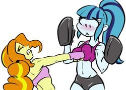 adagio_dazzle animated boxing breasts equestria_girls friendship_is_magic my_little_pony ponut_joe rainbow_rocks sonata_dusk