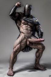 ai_generated armor balls big_balls big_penis big_thighs cantsleep96 cock detailed dick erection gay helmet hi_res huge_cock human humanoid knight male male_only mask masked muscular penis solo testicles thighs