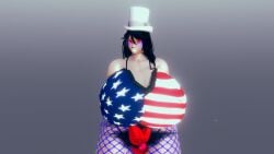3d 4th_of_july american_flag_bikini chifuyu_orimura futa_bulge futa_only futanari honey_select_2 huge_ass huge_breasts huge_cock infinite_stratos massive_breasts orimura_chifuyu