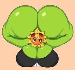 1girls allagainstyou ass bedroom_eyes breasts clothed clothed_female female female_only flower_pot gigantic_ass green_body huge_ass huge_breasts looking_back plant plant_girl plants_vs_zombies plants_vs_zombies:_heroes solar_flare_(pvz) solo solo_female sunflower_(pvz) tagme