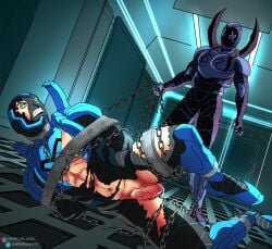 blue_beetle blue_beetle_(young_justice) captured chained_up gay gay_sex jaime_reyes nsfw potato_arts yaoi young_justice:_invasion