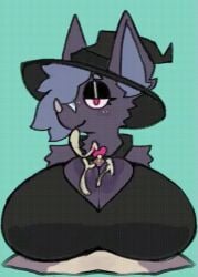 1boy 1girls animated anthro bat cum female furry itsknotmilk knotmilk male paizuri pov titjob witch witch_costume witch_hat