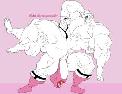 animation_guild bodybuilder bulge flaccid hyper hyper_balls hyper_cock hyper_genitalia hyper_penis hyper_testicles male male_only misterman_guyfella monochrome muscles muscular muscular_arms muscular_male muscular_thighs nude remert umbert_actually