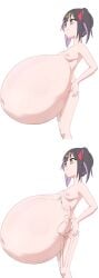 1girls artist_request hyper hyper_belly hyper_pregnancy onii-chan_wa_oshimai! oyama_mihari pregnant small_breasts solo x-ray