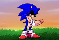 1boy ai_generated big_balls big_penis first_porn_of_character friday_night_funkin friday_night_funkin_mod jerking jerkingoff luis_(sonic.exe) male_only masturbation sega smiling solo solo_focus sonic.exe sonic.exe_(series) sonic_(series) sonic_the_hedgehog_(series)