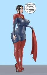 1girls big_ass big_breasts bimbo black_hair bodysuit busty cape child_bearing_hips dat_ass fat_ass female fit fit_female high_heels huge_breasts iron_doomer latex latex_bodysuit latex_suit marvel marvel_comics mommy_milkers rapeable short_hair sit_on_me_momma skintight skintight_bodysuit supergirl thick_ass thick_thighs tomboy very_high_heels