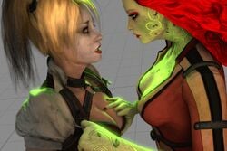 2girls 3d animated bahow batman:_arkham_city batman:_arkham_knight batman_(series) breasts canon_couple dc dc_comics female green-skinned_female green_skin groping groping_breasts harley_quinn harley_quinn_(arkham) harley_quinn_(arkham_knight) multiple_girls pamela_isley poison_ivy poison_ivy_(arkham) poison_ivy_(arkham_city) yuri