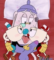 3boys age_difference cock cuphead cuphead_(game) dick elder_kettle french_kiss french_kissing gay gay_incest incest kikiiizuri kissing mugman non-human the_cuphead_show threesome tongue_kiss tongue_kissing yaoi