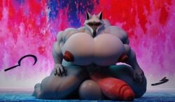 abs anthro balls big_balls big_muscles big_pecs big_penis black_body black_claws black_fur canid canine canis claws death_(puss_in_boots) dreamworks fur genitals hi_res huge_balls huge_cock huge_muscles huge_pecs huge_thighs hyper hyper_genitalia hyper_muscles hyper_pecs hyper_penis male mammal multicolored_body multicolored_fur muscular muscular_anthro muscular_arms muscular_legs muscular_male muscular_thighs nipples oleanderin pecs penis pink_nipples pink_penis puss_in_boots_(dreamworks) puss_in_boots_(film) puss_in_boots_the_last_wish red_eyes shrek_(series) sickle solo thick_thighs vein veiny_penis white_body white_fur wolf