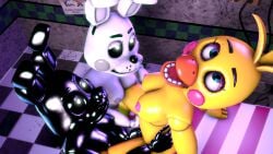 3d 4k accurate_art_style beak bedroom_eyes black_body black_cheeks black_eyes black_nipples blue_eyes close_to_orgasm disboi215 double_fingering female/female fingering fingering_partner five_nights_at_freddy's five_nights_at_freddy's_2 five_nights_at_freddy's_3 five_nights_at_freddy's_world fnaf fnaf_world glowing_eyes grey_cheeks grey_nipples hand_on_waist highres horny horny_expression horny_eyes pink_cheeks pink_nipples rosy_cheeks sfm shadow_bonnie shadow_bonnie_(fnaf) shiny_body source_filmmaker toy_bonnie_(fnaf) toy_chica_(classic) toy_chica_(fnaf) white_body white_eyes white_rabbit_(fnaf) yellow_body