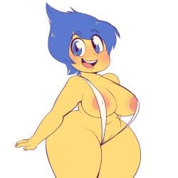 1girls big_breasts bikini blue_eyes blue_hair breasts curvaceous curvy curvy_body curvy_figure disney female_only huge_boobs huge_breasts inside_out inside_out_2 joy_(inside_out) leotard looking_at_viewer lustysheep nipples one-piece_swimsuit pixar short_hair short_hair_female shortstack sling_bikini solo solo_female solo_focus tagme thick_thighs thighhighs thighs yellow_body yellow_skin