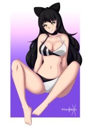 blake_belladonna breasts female female_only looking_at_viewer rwby solo sonicheroxd swimsuit tagme