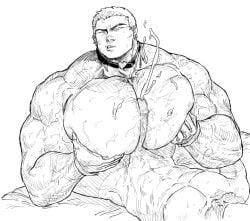 abs bara bara_boobs bara_tiddies bara_tiddy bara_tits big_cock big_penis cock cum cum_on_breasts cumming gay gay_blowjob gay_male gay_sex king_of_fighters king_of_fighters_97 king_of_fighters_xv male male/male male_only manga_style masturbating_with_pecs msiacnhi muscular muscular_arms muscular_male muscular_pecs nipples pecs penis penis_in_breasts size_difference white_hair yaoi yashiro_nanakase