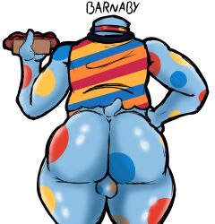 anthro back_sack barnaby_b._beagl_(welcome_home) barnaby_beagle big_ass big_booty blue_ass blue_body chubby chubby_anthro chubby_ass chubby_male fat_ass gay half_naked hot_dog male male_only no_pants pokadots round_ass round_butt vest vest_only welcome_home welcome_home_(puppet_show) xkiwi_snakex