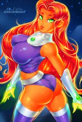1girls alien alien_girl alien_humanoid ange1witch artist_name ass big_breasts boobs_and_butt_pose breasts bubble_butt chest_plate clothing clouds curvy dat_ass dc erect_nipples_under_clothes female female_only flowing_hair flying gauntlets glowing glowing_hair glowing_hands green_eyes hair jitoryomaster koriand'r large_breasts long_hair looking_at_viewer midriff multicolored_hair nipples_visible_through_clothing orange_hair orange_skin parted_hair parted_lips patreon_username posterior_cleavage red_hair revision shiny_clothes shiny_hair shiny_skin signature skindentation smile smiling_at_viewer solo starfire starry_sky stars teen_titans thick_thighsthighhighs third-party_edit very_long_hair wrinkles_in_clothes yellow_hair