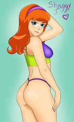 1girls ass bikini daphne_blake female pinup pose scooby-doo solo solo_female thighs zugalewd