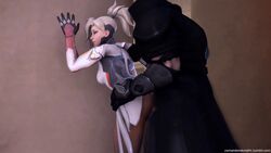 3d animated ass blizzard_entertainment bodysuit comandorekin erection female from_behind gif large_penis male mercy overwatch overwatch_2 penis reaper rekin3d sex source_filmmaker
