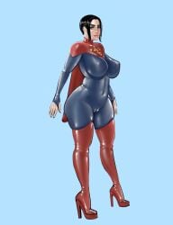1girls big_ass big_breasts black_hair bodysuit cape dc dc_comics dc_extended_universe dceu female female_only fit fit_female fully_clothed high_heels iron_doomer latex latex_bodysuit latex_suit shiny_clothes short_hair skintight skintight_bodysuit supergirl supergirl_(sasha_calle) superman_(series) the_flash_(2023) thick_ass thick_thighs tight_clothing tomboy very_high_heels