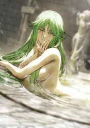 breasts fagi_(kakikaki) female female_only green_eyes green_hair kid_icarus nintendo palutena solo tagme