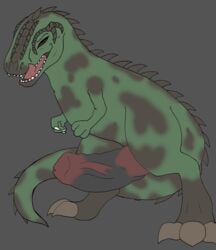 2016 axel_giga carcharodontosaurid claws dinosaur erection feral giganotosaurus hi_res hyper hyper_penis licking licking_lips looking_at_viewer male male_only nude open_mouth penis redgreenfluffball reptile scalie simple_background smile solo spikes spines teeth theropod tongue tongue_out