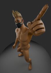 abs armpit armpits blonde_hair drift_(fortnite) fortnite fortnite:_battle_royale gay leiko_src mask_only nsfw yaoi