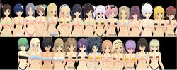 2015 2016 27girls 3d 6+girls abs asuka_(senran_kagura) ayame_(senran_kagura) ayane_(doa) bandage bare_shoulders belly big_breasts bikini bikini_bottom black_background black_border black_hair blue_eyes blue_hair blush breasts brown_hair cleavage closed_eyes clothed clothes crossover daidouji_(senran_kagura) dark-skinned_female dark_skin dead_or_alive eye_contact female female_only glasses hairband hanabi_(senran_kagura) haruka_(senran_kagura) heterochromia hibari_(senran_kagura) hikage_(senran_kagura) homura_(senran_kagura) human ikaruga_(senran_kagura) imu_(senran_kagura) kagura_(senran_kagura) katsuragi_(senran_kagura) large_breasts lingerie long_hair looking_at_viewer marvelous minori_(senran_kagura) miyabi_(senran_kagura) multiple_boys multiple_girls murakumo_(senran_kagura) murasaki_(senran_kagura) naraku_(senran_kagura) navel open_mouth orange_eyes pasties pink_hair ponytail purple_eyes purple_hair red_eyes renka_(senran_kagura) revealing_clothes ribbon rin_(senran_kagura) ryoubi_(senran_kagura) ryouna_(senran_kagura) senran_kagura senran_kagura_estival_versus shiki_(senran_kagura) short_hair smile suzune_(senran_kagura) tamsoft tears thin_waist topless underboob white_hair yagyuu_(senran_kagura) yellow_eyes yomi_(senran_kagura) yozakura_(senran_kagura) yumi_(senran_kagura)