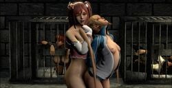 3d animated breasts dead_or_alive depravity_or_atrocity futa_on_female futanari hair hair_pull honoka_(doa) intersex marie_rose nipples rape rough ryona sex sex_from_behind sfmporn source_filmmaker standing_doggy_style tied_hair twintails