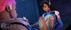 1futa 1girls 3d animated areolae big_dom_small_sub blizzard_entertainment bodysuit breasts brown_hair club_shaped_penis curvy d.va erect_nipples erection exposed_breasts eye_contact female femsub foreskin futa_on_female futadom futanari gif hair handjob huge_cock huge_penis intersex it'll_never_fit larger_futanari long_hair medium_breasts muscles muscular muscular_futanari nipples no_bra overwatch penis penis_out pink_hair short_hair size_difference smaller_female source_filmmaker thick_penis tsoni two-handed_handjob uncircumcised uncut video_games zarya