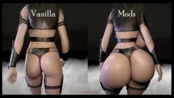 1girls 2girls 3d 3d_(artwork) 3d_animation 3d_model 3d_render animated armor ass_focus before_and_after big_ass bikini_armor black_hair comparing comparison curvaceous fog garycamehome glutes hourglass_figure hourglass_figured_female huge_ass light-skinned_female light_skin long_hair loop looping_animation mod original_character sagging_breasts skinny skinny_female skinny_girl skinny_waist slim_waist small_breasts smoke tagme thick_thighs thigh_strap thong underboob vanilla venus_body video virtamate voluptuous walking wide_hips wide_thighs