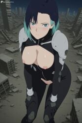 shinonome rin from kaiju no.8 by digitalwaifugallery
