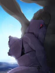 1boy 1girls 2d alternate_version_available anthro anthro_female anthro_on_human anthro_penetrated bikini breasts busty chubby chubby_anthro chubby_belly chubby_female face_fucking female game_freak generation_1_pokemon gengar hand_on_throat irrumatio light-skinned_male light_skin male mdthetest nintendo oral oral_sex outdoor_sex outdoors pokemon pokemon_(species) pokephilia red_eyes reverse_sword_swallowing_position sweat sword_swallowing_position tagme thick_thighs thighs throat_bulge throat_fuck