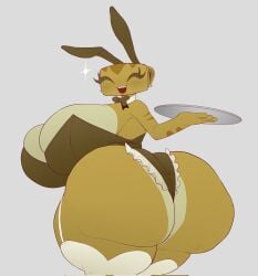 big_ass big_breasts big_butt big_thighs bunny_ears bunnysuit dagothurfanclub dandy's_world dandys_world female happy holding_plate huge_ass huge_breasts huge_thighs roblox shelly_(dandy's_world) tagme thick_thighs