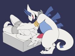 2022 anthro anthro_on_anthro anthro_penetrated anthro_penetrating anthro_penetrating_anthro athletic athletic_anthro athletic_male balls blue_background blue_body boxer_briefs boxer_briefs_only clothed clothing dez_(rcar) dragon duo erection eyes_closed generation_2_pokemon genitals hi_res horn kerchief kerchief_only legendary_pokemon looking_pleasured lugia lying male male/male male_anthro male_penetrated male_penetrating male_penetrating_male mintyderg mostly_nude mostly_nude_anthro mostly_nude_male mythological_creature mythological_scalie mythology nintendo on_back open_mouth open_smile overweight overweight_anthro overweight_male penetration penis penis_in_mouth pokemon pokemon_(species) red_penis scalie sex simple_background smile standing tail teeth tongue topless topless_anthro topless_male underwear underwear_only white_body