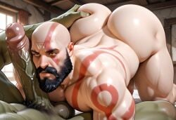 kratos from god of war by gylesloh
