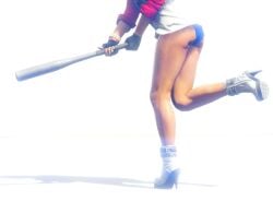 sariska_(sistoska) harley_quinn_(cosplay) cosplaying_as_character gta_online_female_character grand_theft_auto grand_theft_auto_online 3d 3dcg game_cg edited_screencap rockstar_editor blue_panties blue_underwear ass ass_focus ass_cleavage femsub female_only 1girls highres holding_baseball_bat fingerless_gloves white_high_heels high_heels running source_request