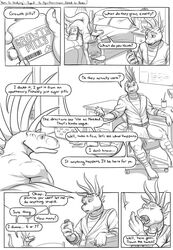 2011 2boys agro_antirrhopus agroalba anthro balls bed biceps black_and_white censored claws clothing college comic convenient_censorship cuntboy digital_drawing_(artwork) digital_media_(artwork) dinosaur dinosaurs_(series) dromaeosaurid drugs duo duo_focus english_text full-package_cuntboy furniture greyscale growth_pills herm hermaphrodite hi_res inflation intersex male male_focus male_only maleherm monochrome multi_genitalia muscular muscular_male nude nuts_to_studying!_(agroalba) pecs penis pills pussy reptile robbie_sinclair scalie school student studying text theropod velociraptor